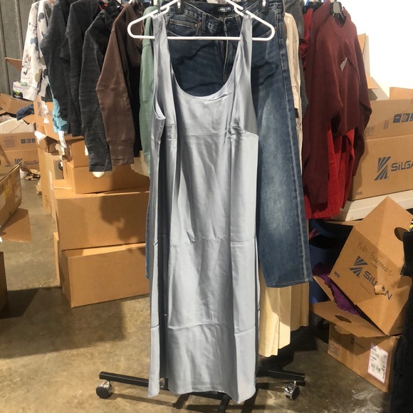 Light Blue Slip Dress - Picture 1 of 4